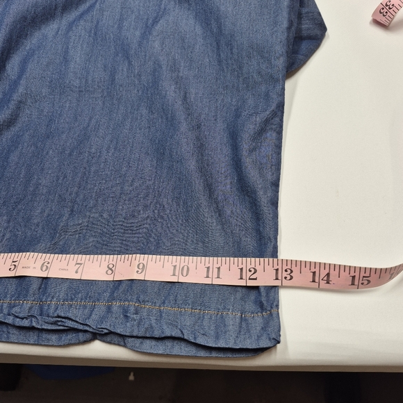 Eloquii Casual Blue Wide Leg Paperbag Cropped Gaucho Pants Women's Size 20 - Picture 12 of 12